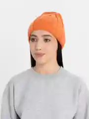 Оранжевый шапка вязаная, женская, зимняя