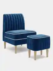Синий кресло MONOFIX, АММА велюр