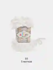 Белый пряжа Alize Puffy 5 штук/упаковка 100% Микрополиэстер 100г 9м (Часть1) Magichobby