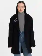 Черный дубленка