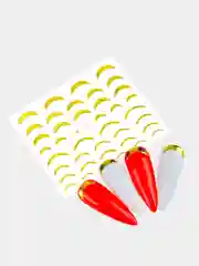 Золотой наклейки-слайдеры для дизайна ногтей и маникюра, трёхмерные 3D