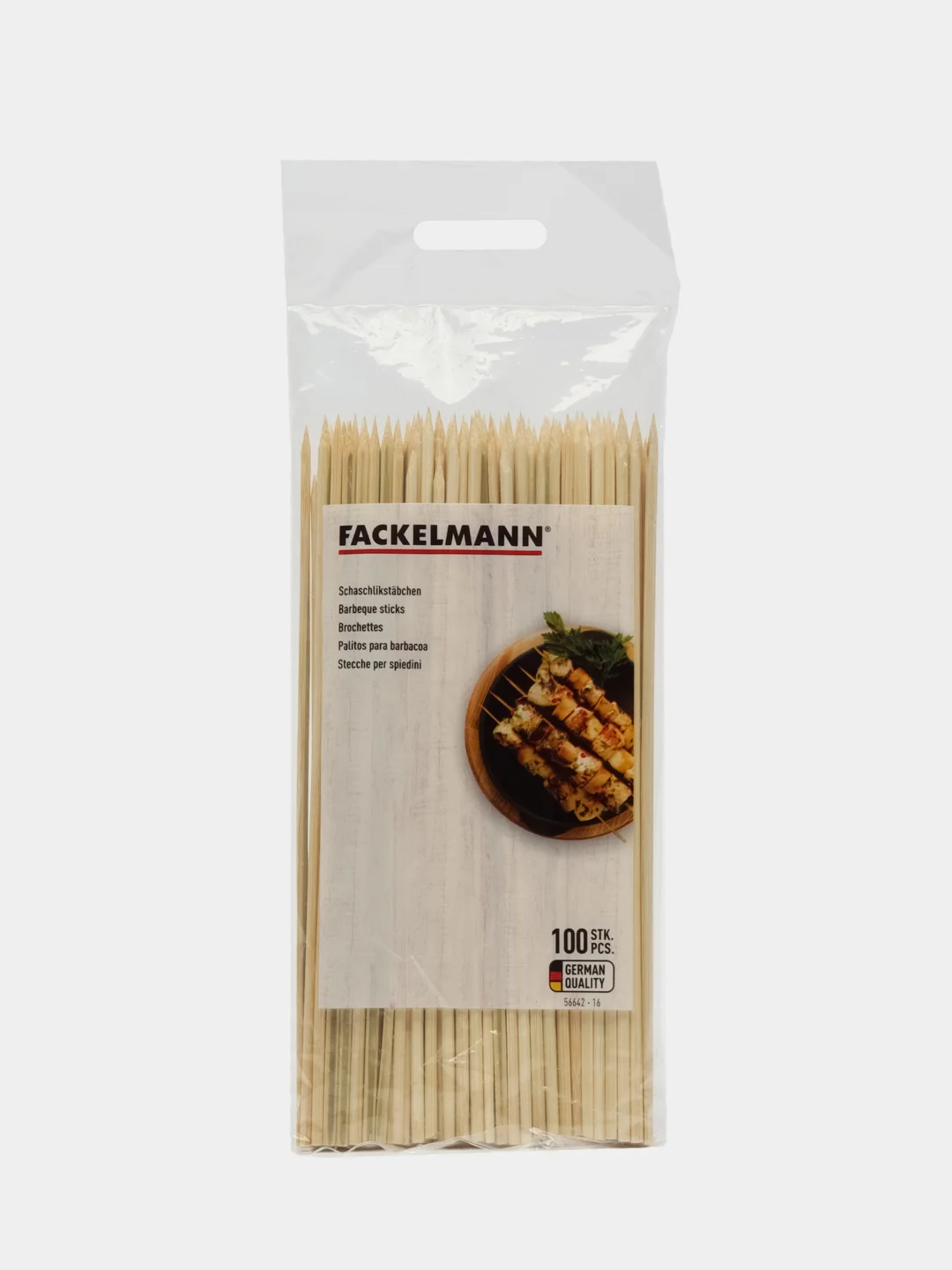 Шампуры деревянные FACKELMANN Eco, 18 см, 100 шт, шпажки для шашлыка