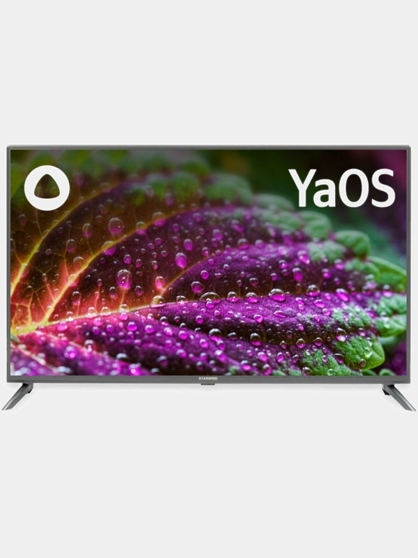 43" Телевизор StarWind SW-LED43UG400, 4K Ultra HD, стальной, СМАРТ ТВ, YaOS