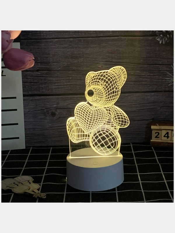 Светильник ночник 3d с разноцветной подсветкой