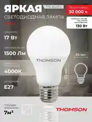 Лампочка светодиодная THOMSON TH-B2012 17 Вт, E27, А65, груша, 4000K дневной свет