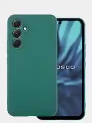 Зеленый чехол для Samsung Galaxy A54 силиконовый ROSCO матовый тонкий с бортиком- защитой камер