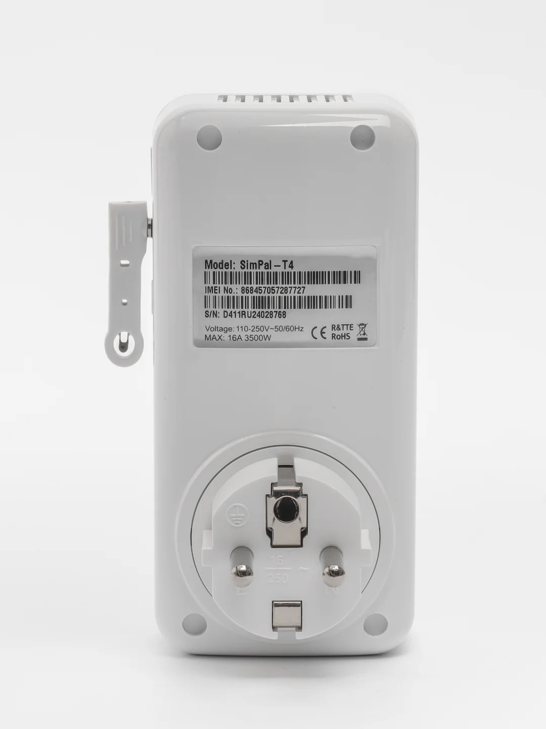 Умная розетка SimPal T4 с GSM модулем, датчиком температуры, таймером, расписанием