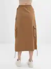 Горчичный юбка карго, с карманами