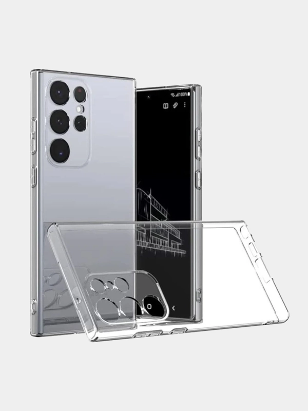 Чехол Samsung Galaxy S24 Ultra / Самсунг Галакси С24 Ультра, прозрачный, силиконовый