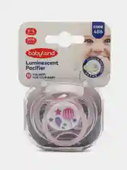 Розовый пустышка Baby Land ночная ортодонтическая соска силиконовая 0-6 мес