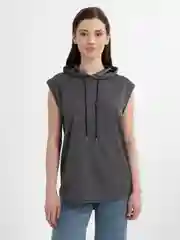 Trend D / Футболка женская серая с капюшоном Unisex