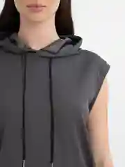 Trend D / Футболка женская серая с капюшоном Unisex