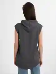 Trend D / Футболка женская серая с капюшоном Unisex