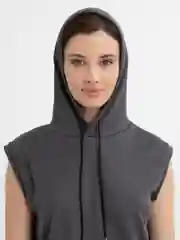 Trend D / Футболка женская серая с капюшоном Unisex