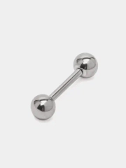 Пирсинг лабрет штанга прямая из титана "TITANIUM" для языка, сосков, уха
