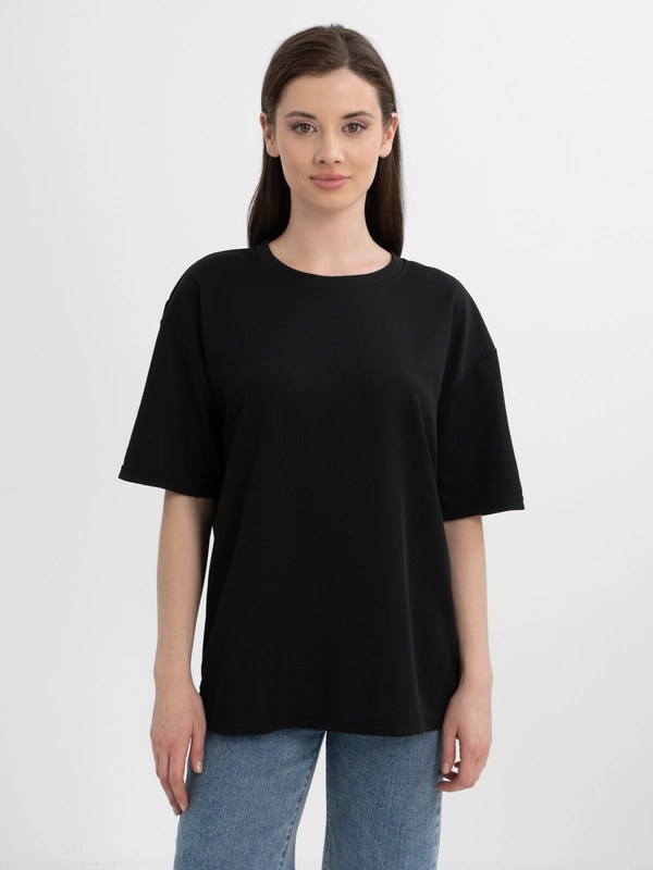 TrendD / Футболка черная Unisex прямая c коротким рукавом