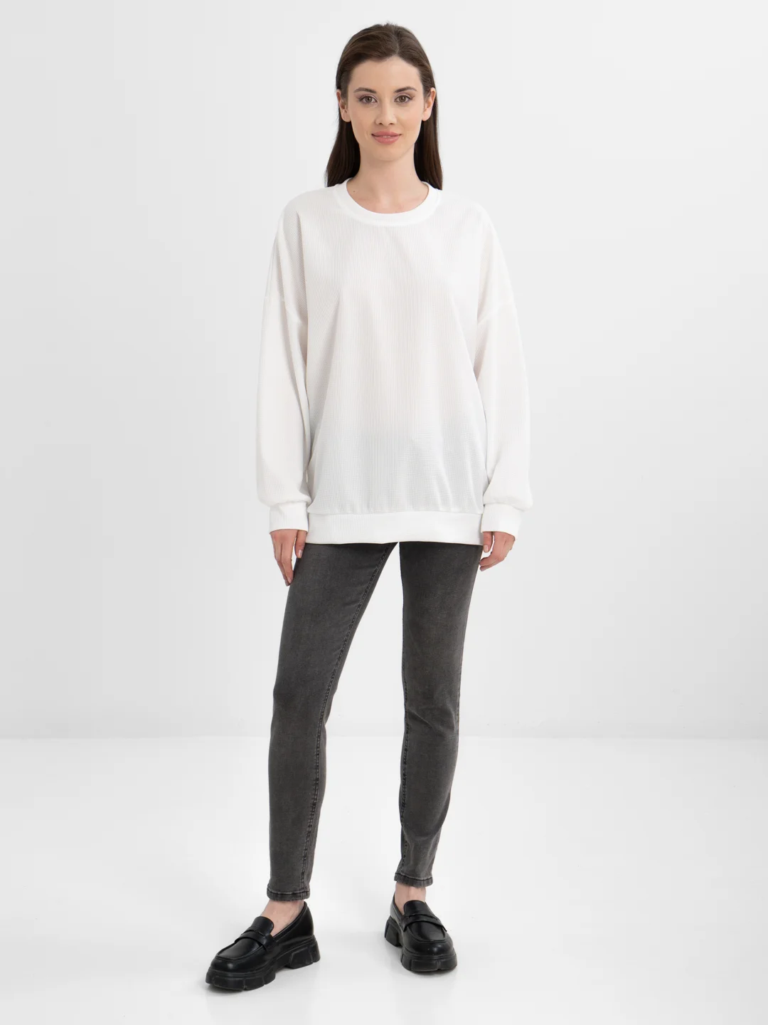 TrendD / Толстовка женская белая Unisex Big