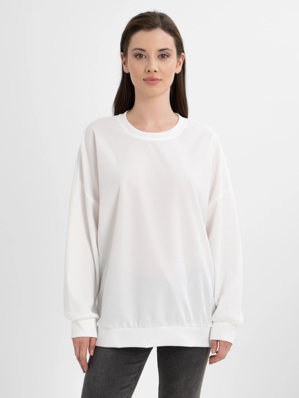 TrendD / Толстовка женская белая Unisex Big