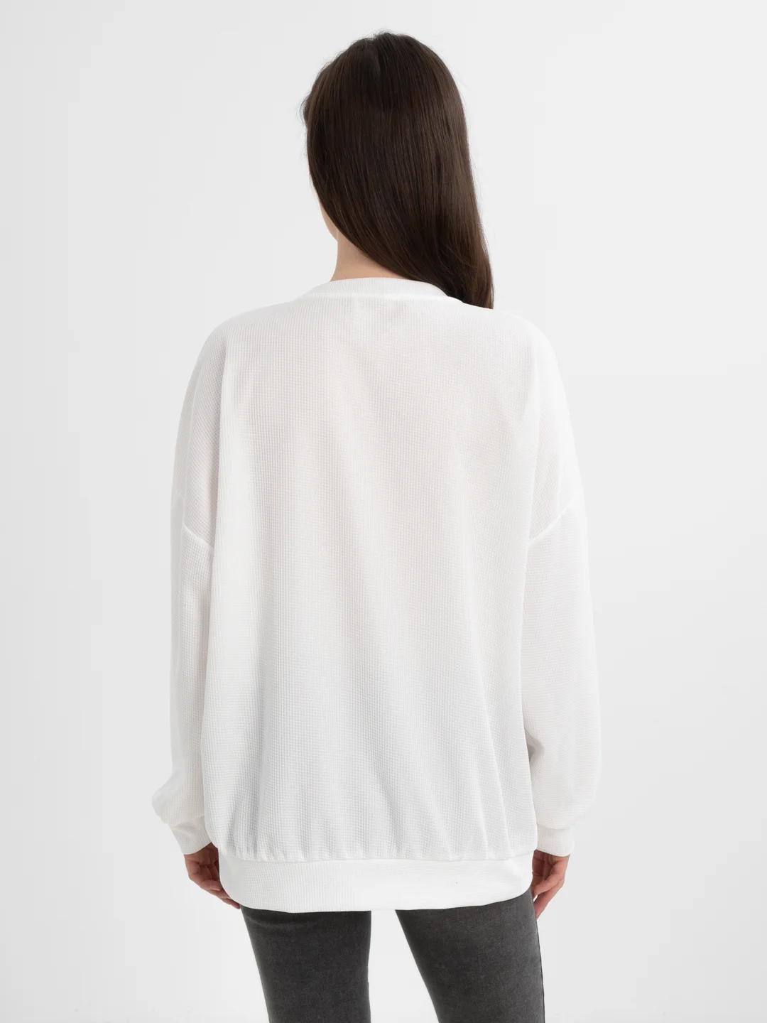 TrendD / Толстовка женская белая Unisex Big