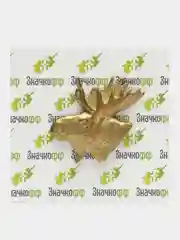 Золотой значок Значкофф "Лось"