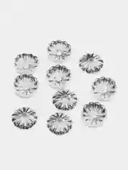 Серебряный шапочка для бусин покрытие 14 карат, 6 мм, 8 мм