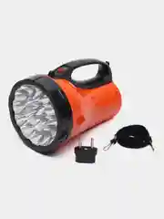 Фонарь прожектор аккумуляторный ЕРМАК 18 SMD + 1 LED, шнур 220В, резинопластик, 18 x 11 см
