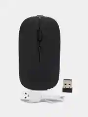 Тёмно-серый компьютерная мышь бесшумная, беспроводная, оптическая, RGB-подсветка, 800-1600 DPI