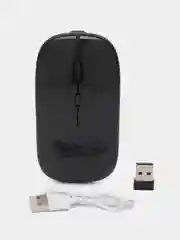 Черный компьютерная мышь бесшумная, беспроводная, оптическая, RGB-подсветка, 800-1600 DPI