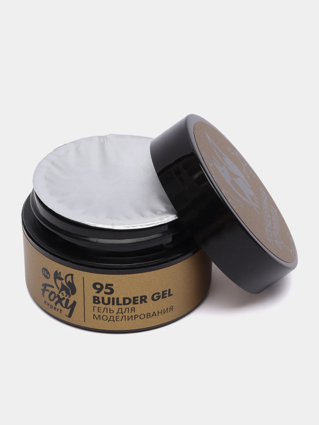 Пастельно-коралловый гель для наращивания ногтей в баночке Builder gel, 15 г, FOXY EXPERT