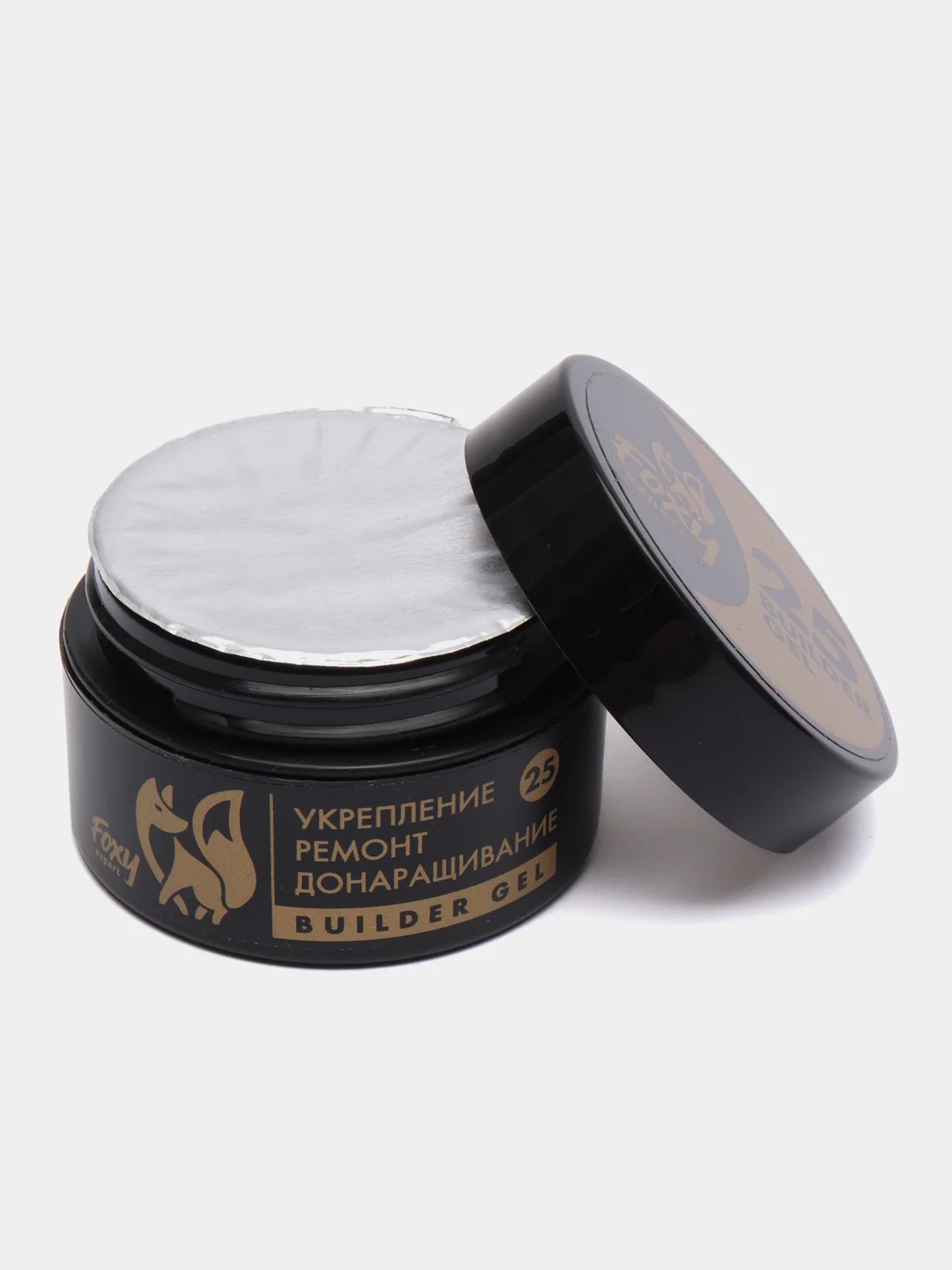 Пудровый гель для укрепления и ремонта ногтей в баночке (Builder gel) FOXY EXPERT камуфлирующий