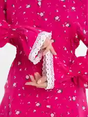 Фуксия платье женское с рюшами