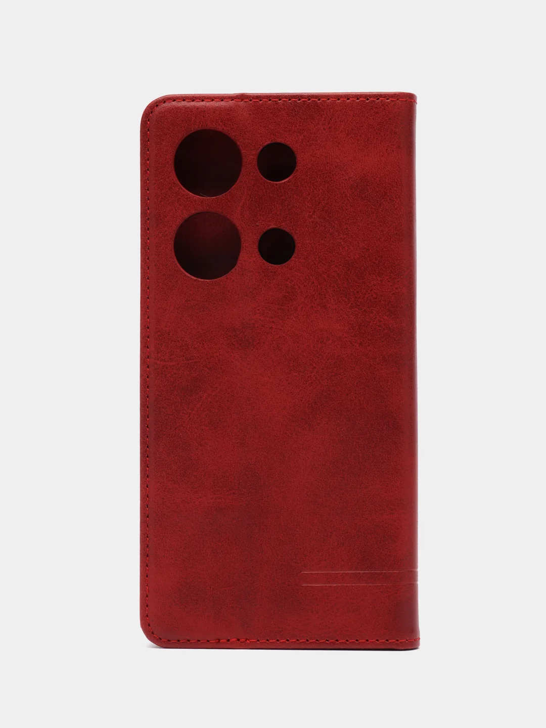 Красный чехол-книжка для  Redmi Note 13 Pro 4G (Редми  Ноут 13 Про)  из Эко кожи