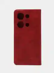 Красный чехол-книжка для  Redmi Note 13 Pro 4G (Редми  Ноут 13 Про)  из Эко кожи