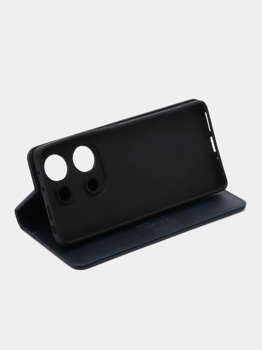 Синий чехол-книжка для  Redmi Note 13 Pro 4G (Редми  Ноут 13 Про)  из Эко кожи