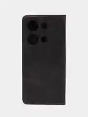 Черный чехол-книжка для  Redmi Note 13 Pro 4G (Редми  Ноут 13 Про)  из Эко кожи