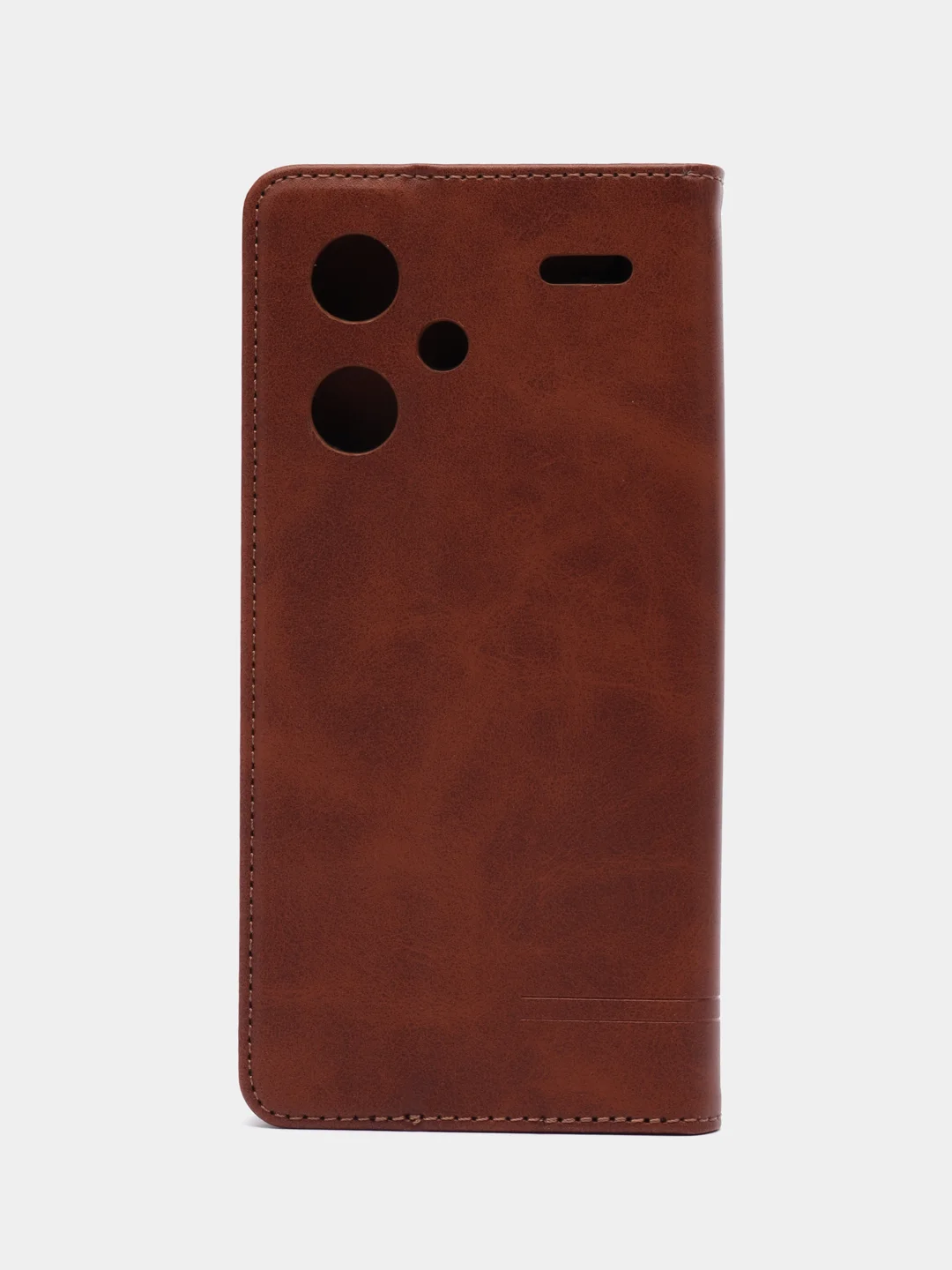 Коричневый чехол-книжка  Redmi  Note 13 Pro  Plus 5G (Редми Ноут 13 Про Плюс) из Эко кожи