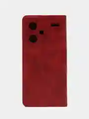 Красный чехол-книжка  Redmi  Note 13 Pro  Plus 5G (Редми Ноут 13 Про Плюс) из Эко кожи