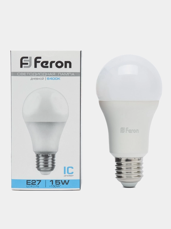 FERON лампочка светодиодная шар E27 15 вт 6400К