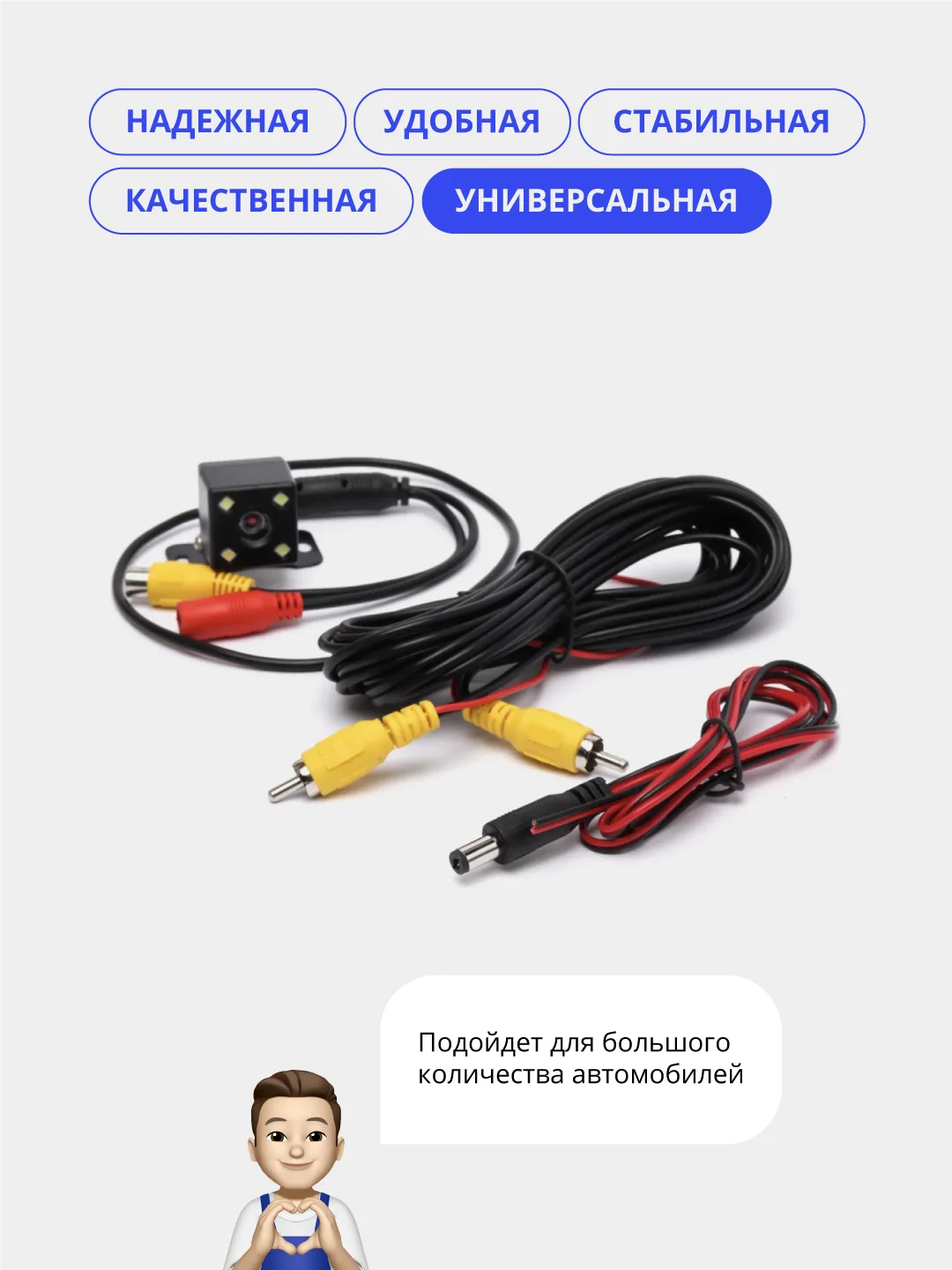Черный камера заднего вида для автомобиля