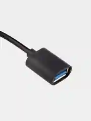 Черный кабель-переходник OTG USB 2.0 Type-A to USB Type-C для смартфонов/планшетов ROSCO 11,5 см