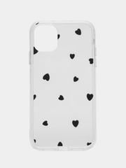 Чехол для iPhone (Айфон) 11, 12, 13, 14, с рисунком сердечек