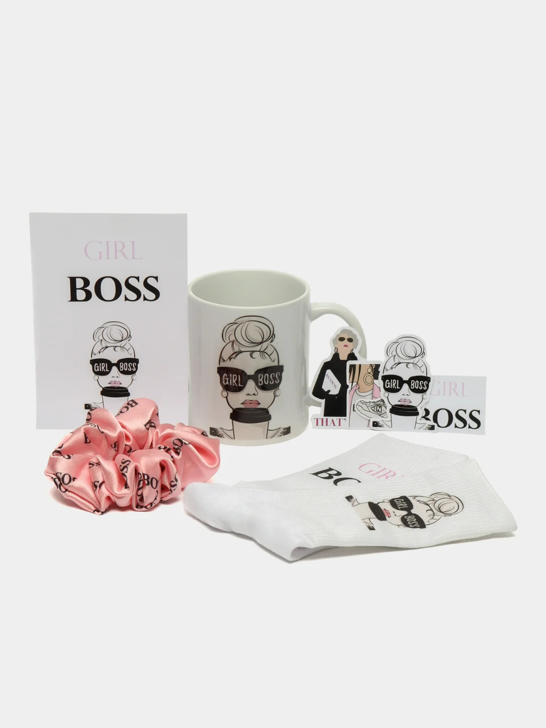 Розовый подарочный набор, подарок для женщины босса, подружки, girl boss, lady boss
