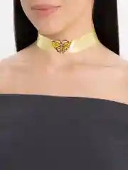 Желтый чокер широкий