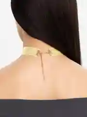 Горчичный чокер широкий