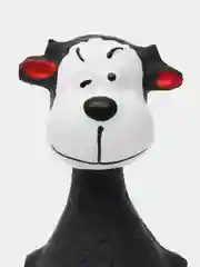 Белый летексная мультяшная игрушка с пищалкой, для собак
