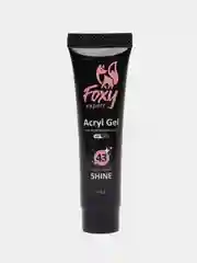 Розовый акрил-гель (Acryl gel) полигель FOXY EXPERT для наращивания ногтей с шиммером
