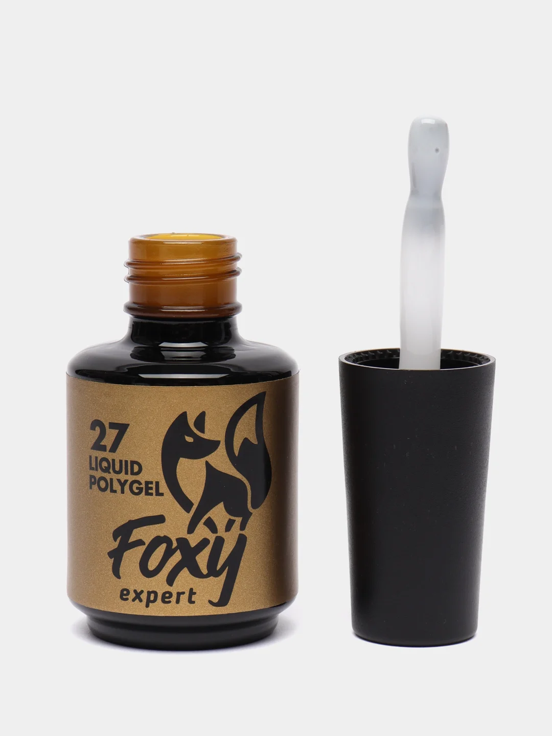 Белый жидкий полигель Foxy expert для донаращивания ногтей, во флаконе, 18 г