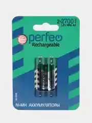 Аккумуляторные батарейки Perfeo AA 2700 mAh,  1.2V, 2 штуки /аккумулятор АА