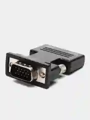 Черный портативный адаптер, переходник-конвертер HDMI-VGA, с аудио выходом 3,5 мм