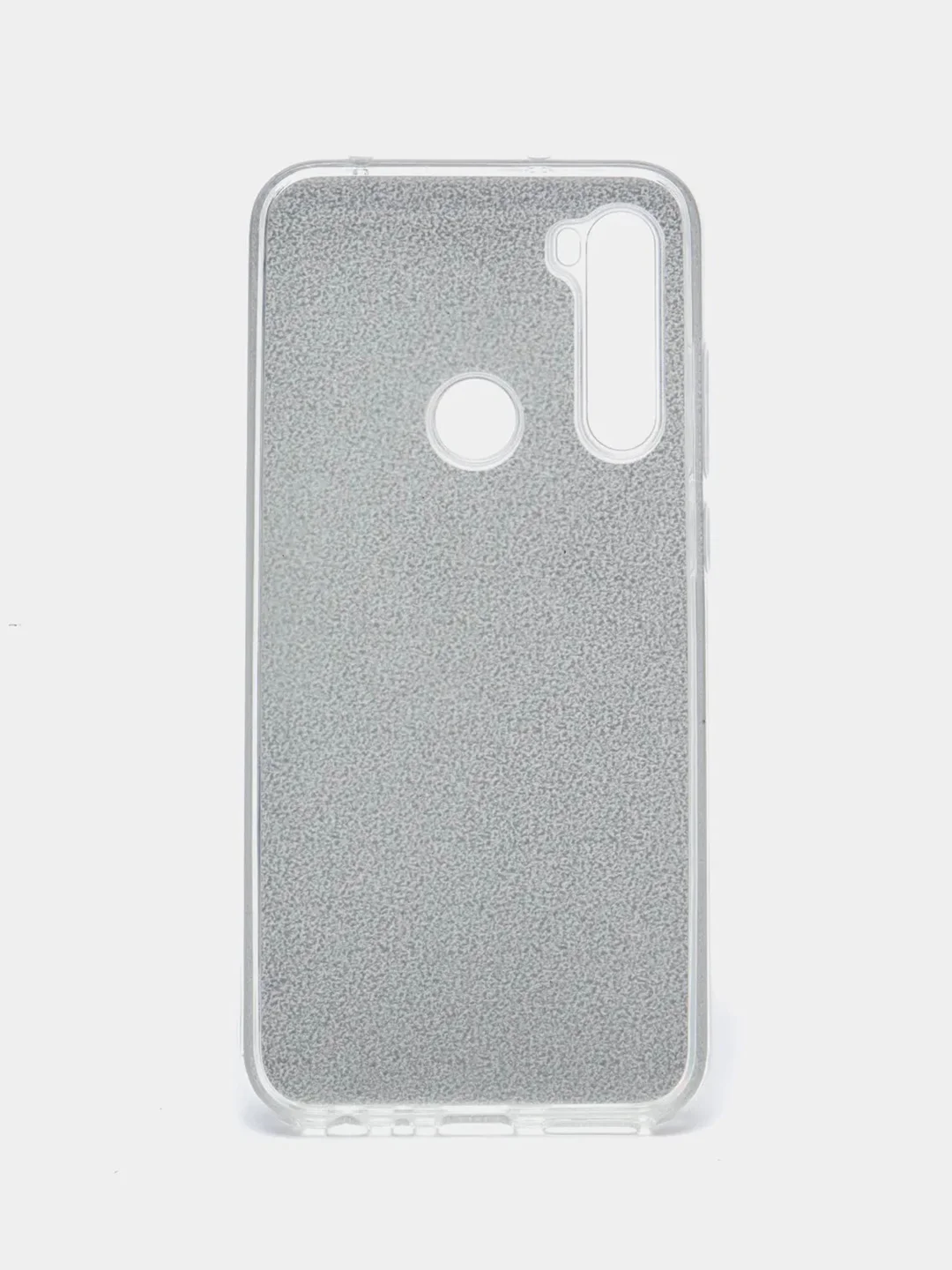 Серебряный чехол блестящий Xiaomi Redmi Note 8T, накладка c блёстками Редми Нот 8Т